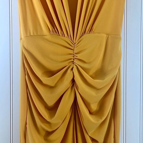 CAMEO Cinched Golden Yellow Maxi Gown Goddess Dress - Picture 3 of 8